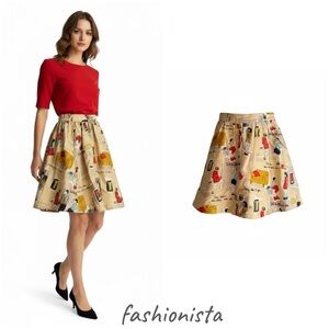 Kate Spade Silk-Blend Illustrated Skirt – Size 4